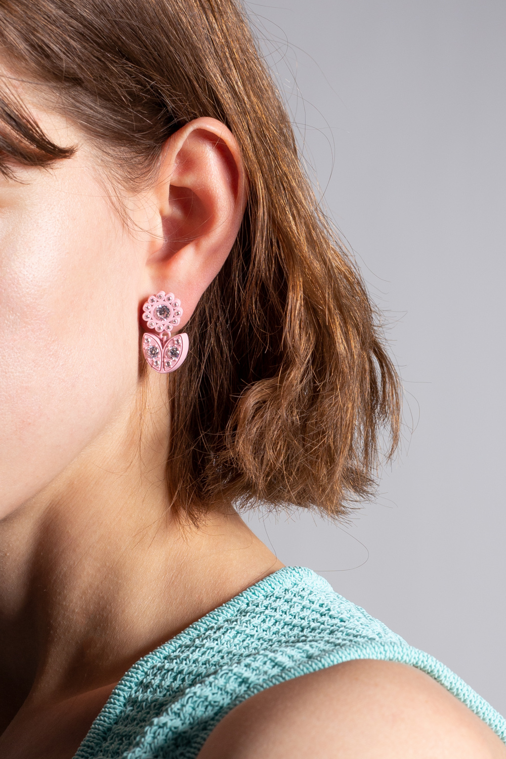 bottega Khaki Veneta Embellished earrings